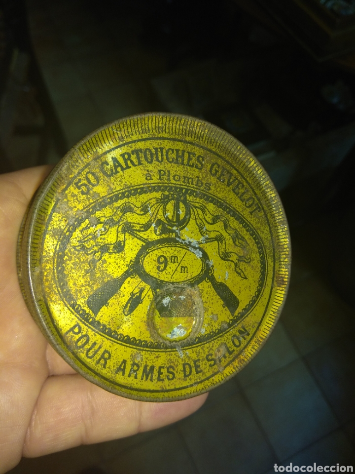 Boxes and metal boxes: Antigua Caja Met&aacute;lica de P&oacute;lvora Gevelot 50 Cartuchos 9 Mil&iacute;metros