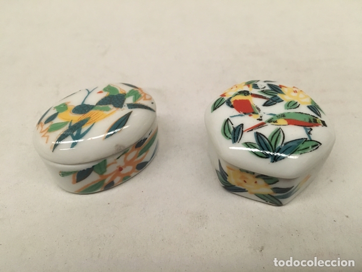 Cajas y cajitas met&aacute;licas: ANTIGUA CAJA JOYERO DE PORCELANA A&Ntilde;OS 70