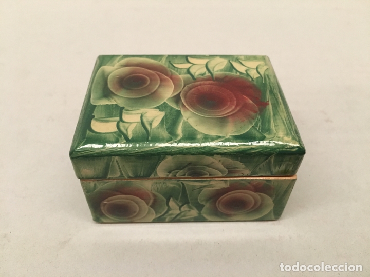 Cajas y cajitas met&aacute;licas: CAJITA JOYERO DE MADERA ACOLCHADA A&Ntilde;OS 70/80