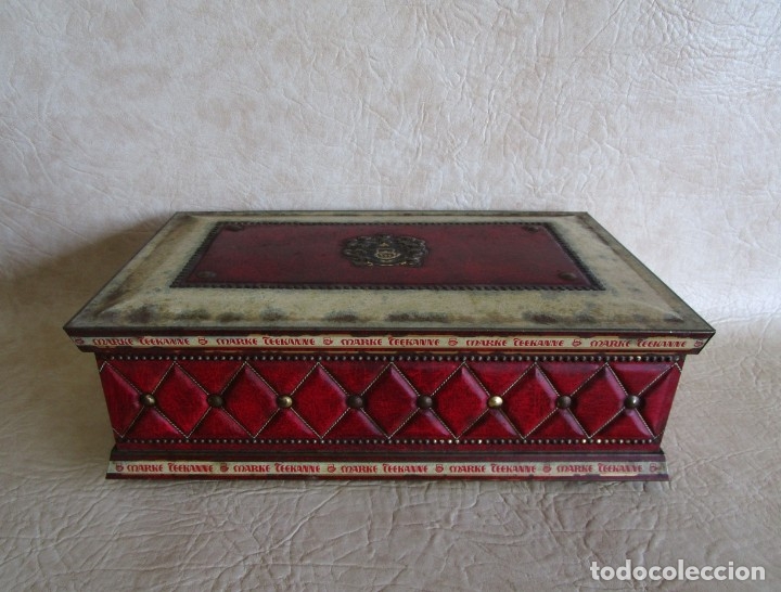 Blechdosen und Kisten: antigua caja metalica te marke teekanne 32 cm x 19 cm x 10 cm tee