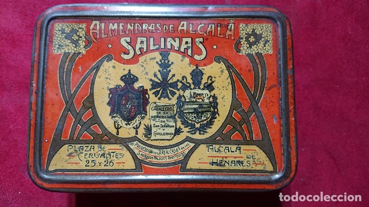 Boxes and metal boxes: CAJA LITOGRAFIADA ALMENDRAS DE ALCALA DE HENARES SALINAS