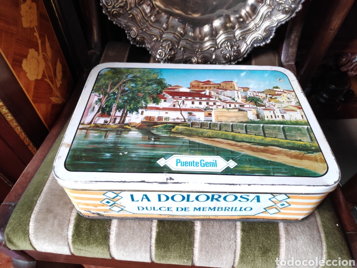 Blechdosen und Kisten: Bonita caja dulce de membrillo la dolorosa puente Genil