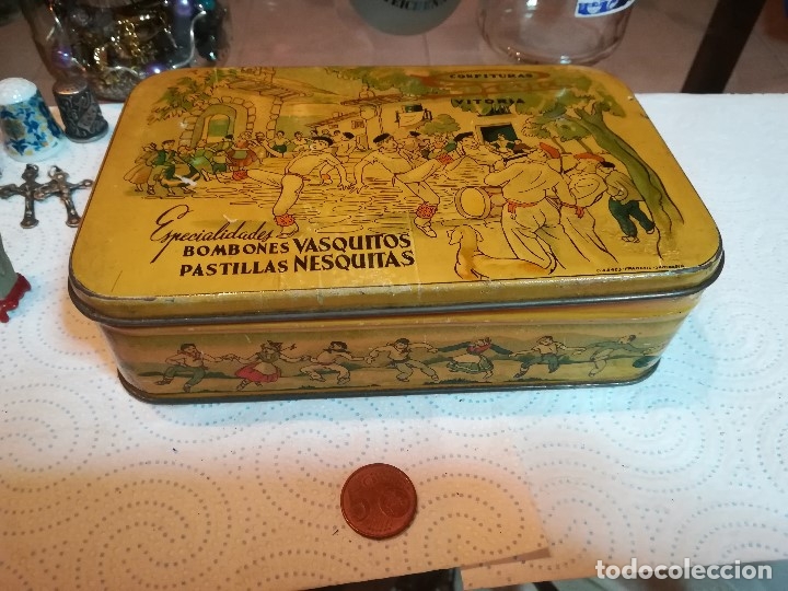 Blechdosen und Kisten: CAJA MET&Aacute;LICA CONFITURAS GOYA, VITORIA. PRESIOSA SERIGRAF&Iacute;A