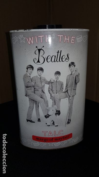 Cajas y cajitas met&aacute;licas: BOTE DE TALCO DE LOS BEATLES DE LOS A&Ntilde;OS 60