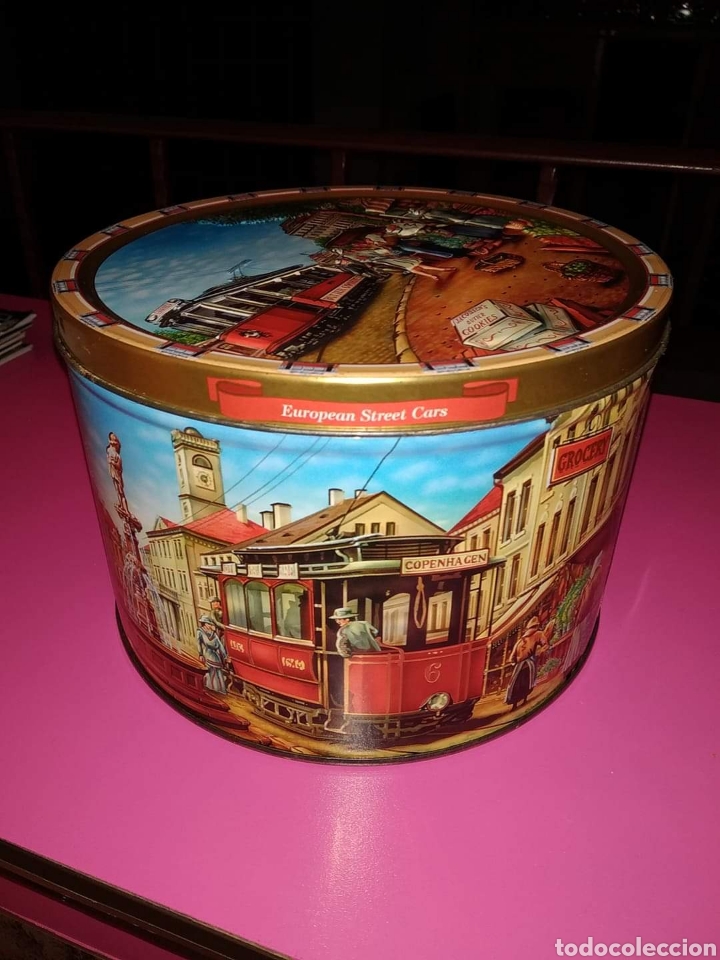 Cajas y cajitas met&aacute;licas: Caja de galletas vintage - Foto 2