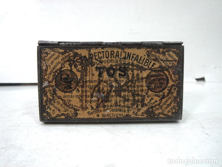 Cajas y cajitas met&aacute;licas: MINI CAJITA - PASTA PECTORAL INFALIBLE TOS- DOCTOR ANDREU -CAJA LATA CHAPA METALICA