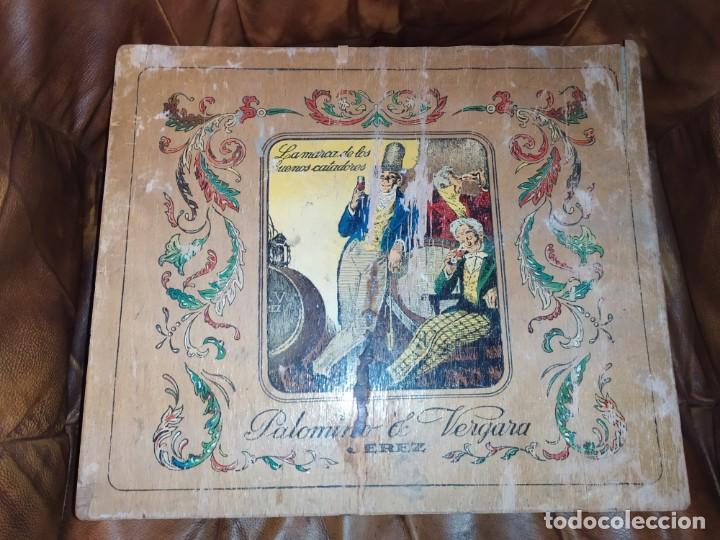 Cajas y cajitas met&aacute;licas: Caja madera Palomino de Vergara Jerez La Marca de los Buenos Catadores restaurar &uacute;nica