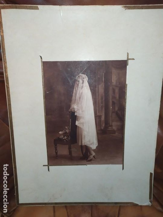 Caixas e caixinhas met&aacute;licas: ANTIGUA CART&Oacute;N CAJA CON FOTOGRAF&Iacute;A NOVIA VICTORIANA &Uacute;NICA PRECIOSA GRANDE LENCER&Iacute;A?