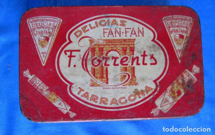 Bo&icirc;tes et petites bo&icirc;tes m&eacute;talliques: CAJA MET&Aacute;LICA DELICIAS FAN FAN. F. TORRENS, TARRAGONA.INDUSTRIAS MET&Aacute;LICAS BIZCAINAS, BILBAO.