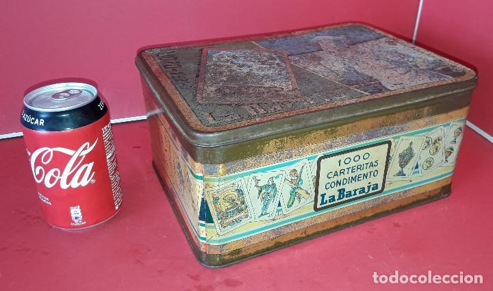 Bo&icirc;tes et petites bo&icirc;tes m&eacute;talliques: ANTIGUA CAJA METALICA DE CONDIMENTOS LA BARAJA - NOVELDA ( ALICANTE )