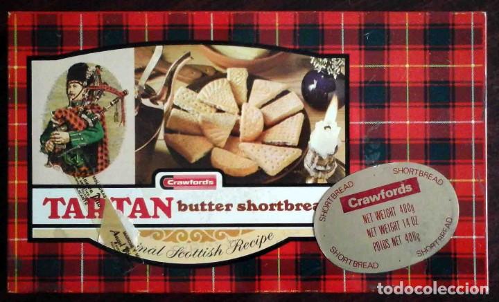 Cajas y cajitas met&aacute;licas: Caja de metal de mantecados Tartan. Original Scottish Recipe. Gran Breta&ntilde;a.