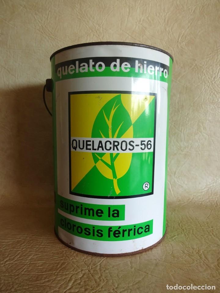 Boxes and metal boxes: bote metalico de quelato de hierro quelacros 56 5 kilos barcelona 28 cm x 19,5 cm