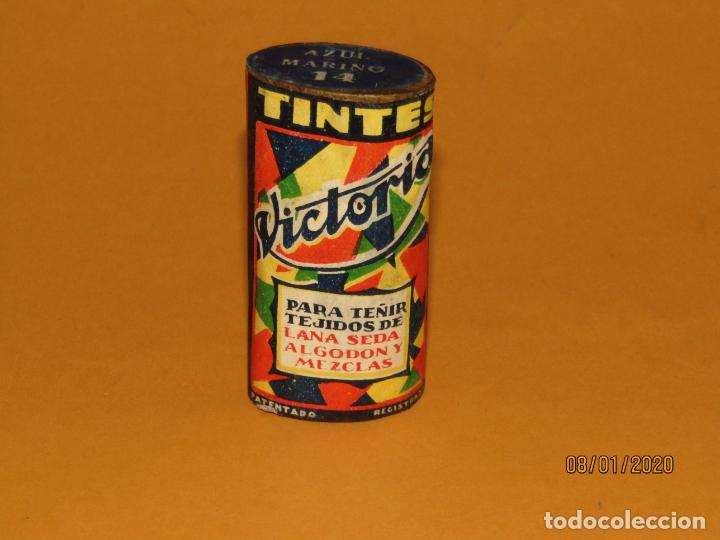 Cajas y cajitas met&aacute;licas: Antiguo Bote de Tintes VICTORIA Azul Marino Preparado por Eloy Jord&aacute; Barcelona