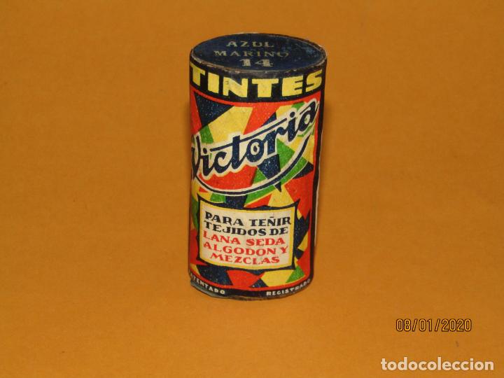 Cajas y cajitas met&aacute;licas: Antiguo Bote de Tintes VICTORIA Azul Marino Preparado por Eloy Jord&aacute; Barcelona