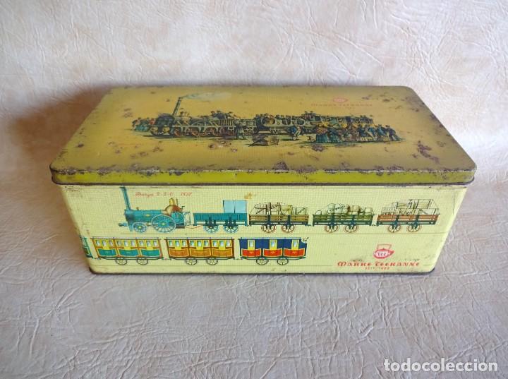 Boxes and metal boxes: antigua caja metalica de marke tekanne caja de te duseldorf 38 cm x 13,5 cm x 19 cm tee