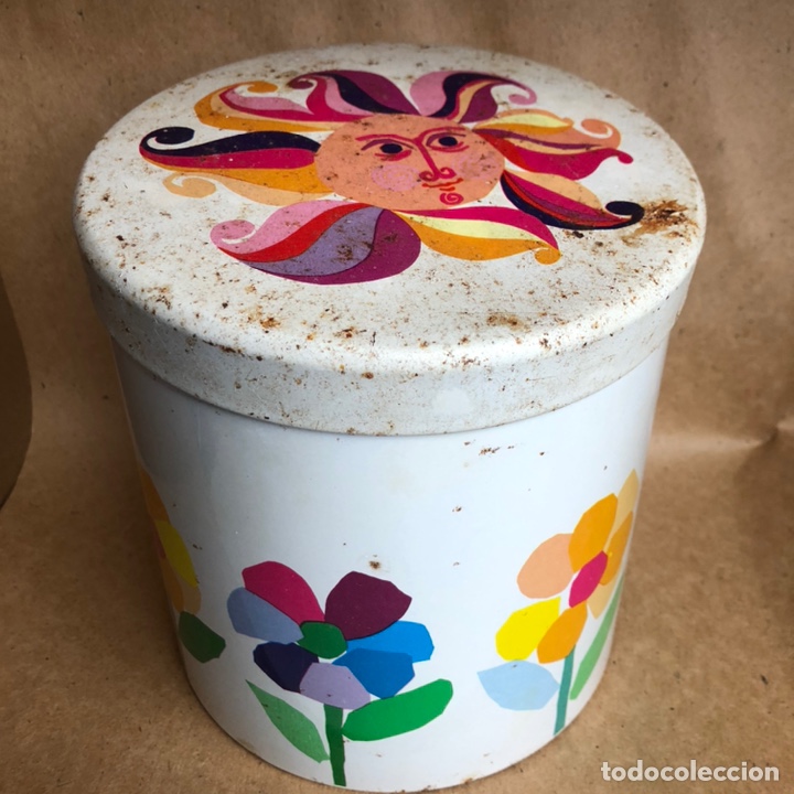 Cajas y cajitas met&aacute;licas: Antigua lata bote caja met&aacute;lica Cola-cao, ColaCao. A&ntilde;os 50