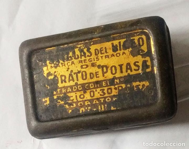 Blechdosen und Kisten: Farmacia.Pastillas de clorato de potasa. Cajita de metal.4.6 x 3x 1,2 cms. . Vell i Bell