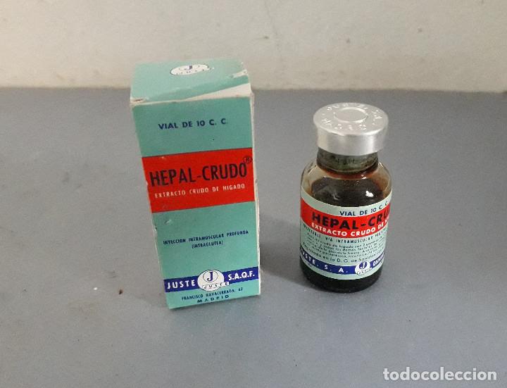 Cajas y cajitas met&aacute;licas: caja de farmacia: hepal crudo, juste, 6,5x3x3cm aprox, con folleto, sin abrir
