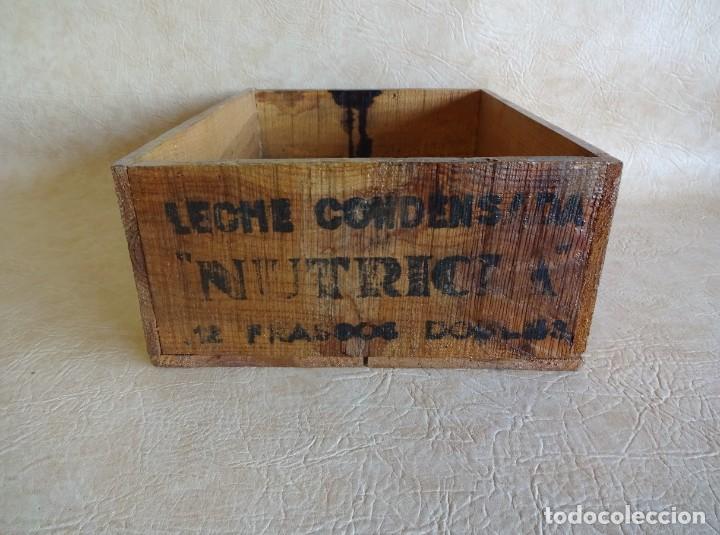 Cajas y cajitas met&aacute;licas: antigua caja de madera leche condensada nutricia restaurada!