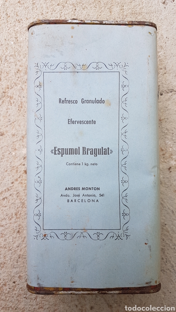 Boxes and metal boxes: Antigua lata refresco granulado efervescente Andres Monton Barcelona