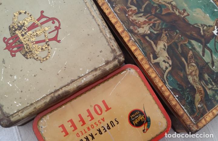 Blechdosen und Kisten: Lote de 3 cajas antiguas &ndash; de colecci&oacute;n