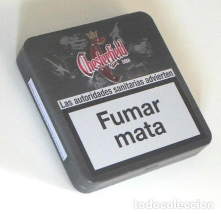 Cajas y cajitas met&aacute;licas: CAJETILLA MET&Aacute;LICA DE CIGARROS CHESTERFIELD RED - VAC&Iacute;A- EDICI&Oacute;N ESPECIAL M&Uacute;SICA - CAJA METAL TABACO
