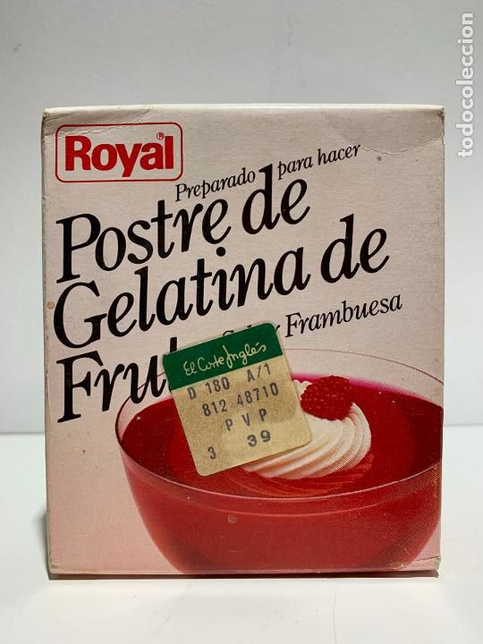 Bo&icirc;tes et petites bo&icirc;tes m&eacute;talliques: ANTIGUA CAJA DE POSTRES DE GELATINA ROYAL