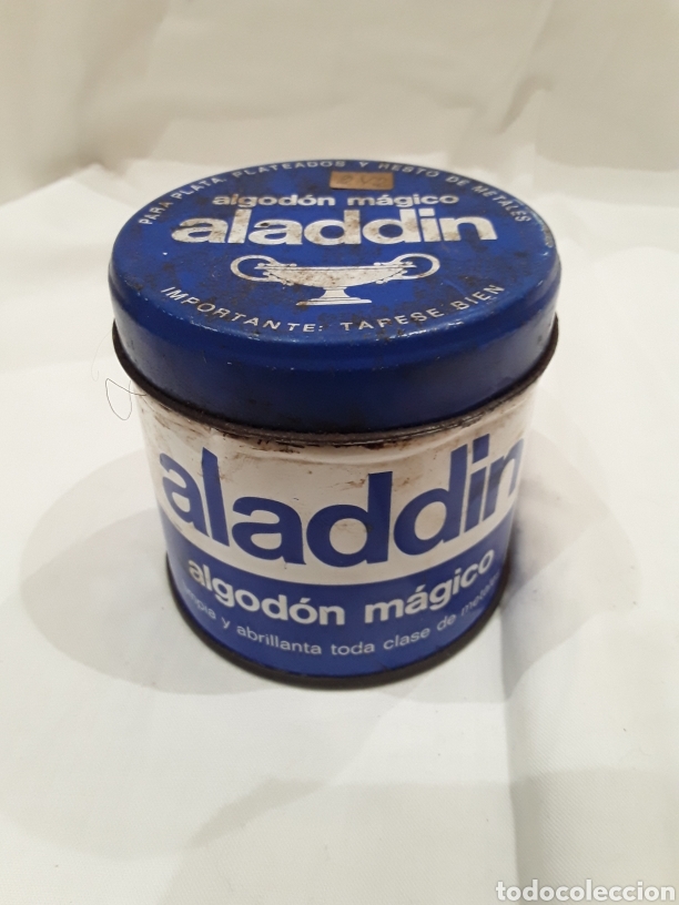 caja de hojalata algodon mágico aladdin - Compra venta en todocoleccion