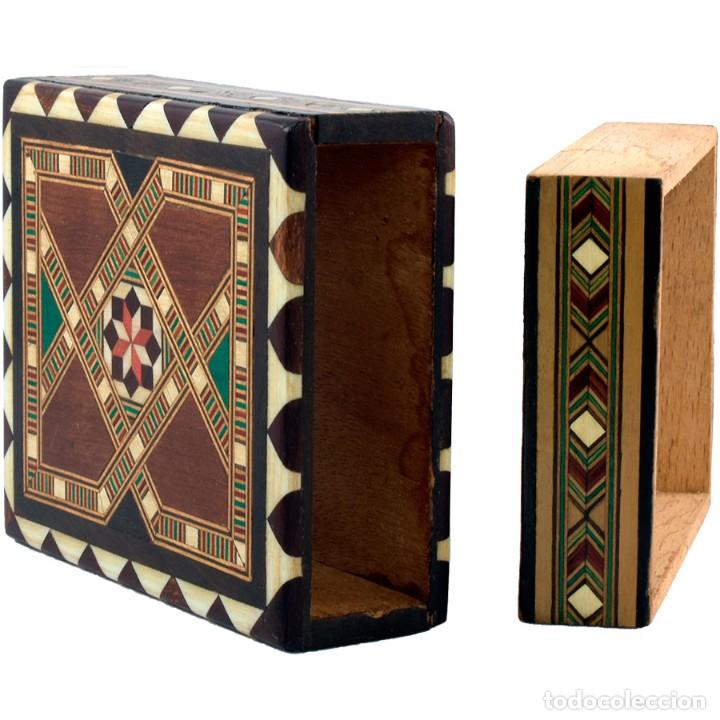 Cajas y cajitas met&aacute;licas: CAJA ANTIGUA. MARQUETERIA - Foto 6