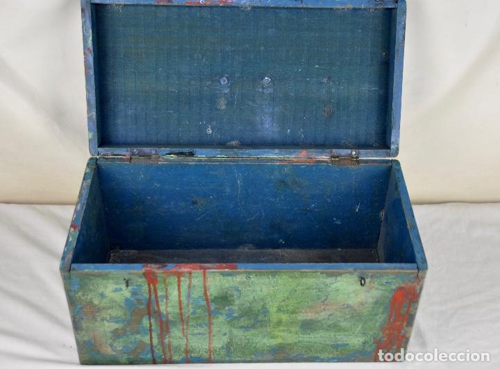 Cajas y cajitas met&aacute;licas: Caja de madera pintada de verde - Foto 15