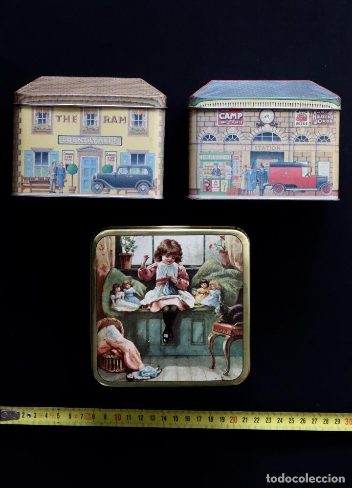 Cajas y cajitas met&aacute;licas: Lote de 3 cajas met&aacute;licas de colecci&oacute;n