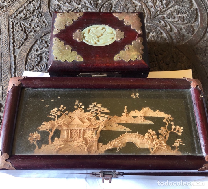 Cajas y cajitas met&aacute;licas: Lote de 2 joyeros japoneses