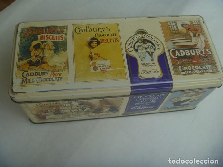 Blechdosen und Kisten: CAJA DE METAL DE GALLETAS DE CHOCOLATE CADBURY&acute;S. BONITA DECORACION DE CARTELES ANTIGUOS