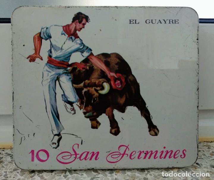 Cajas y cajitas met&aacute;licas: Caja de metal de 10 cigarrillos San Fermines