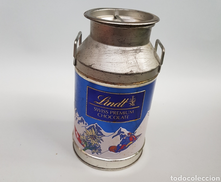 Boxes and metal boxes: Bote metal peque&ntilde;o Lindt lechera - car10