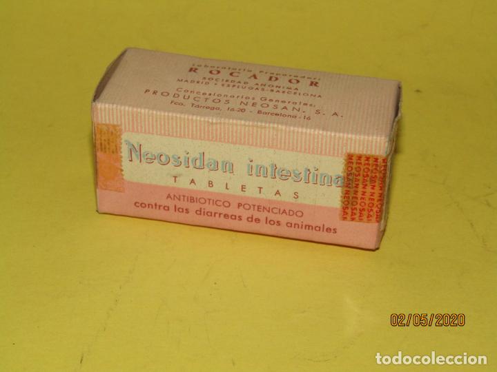 Boxes and metal boxes: Antigua Caja de Farmacia Medicina con Tabletas NEOSIDAN INTESTINAL de Lab. ROCADOR