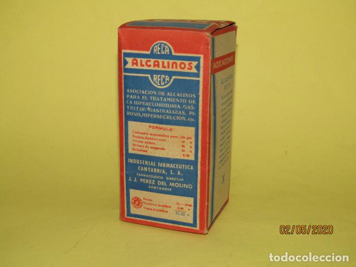 Boxes and metal boxes: Antigua Caja de Farmacia Medicina Frasco de RECA ALCALINOS de Lab. Industrial Farmac&eacute;utica Cantabria