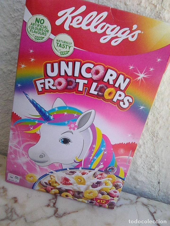 Caixas e caixinhas met&aacute;licas: Caja vac&iacute;a de Kelloggs Unicorn Froot Loops - Muy Raro
