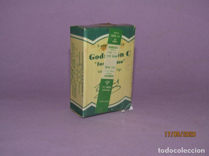 Boxes and metal boxes: Antigua Caja de Farmacia Medicina con 2 Ampollas GODABI&Oacute;N C Fort&iacute;simo de Lab. E. MERCK