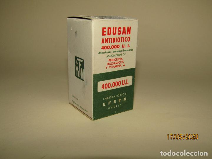 Boxes and metal boxes: Antigua Caja de Farmacia Medicina con Penicilina 400.000 U.I. EDUSAN de Lab. EFEYN