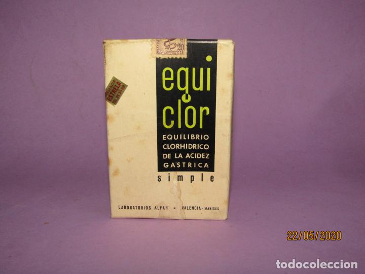 Cajas y cajitas met&aacute;licas: Antigua Caja de Farmacia Medicina de EQUI CLOR de Lab. ALFAR