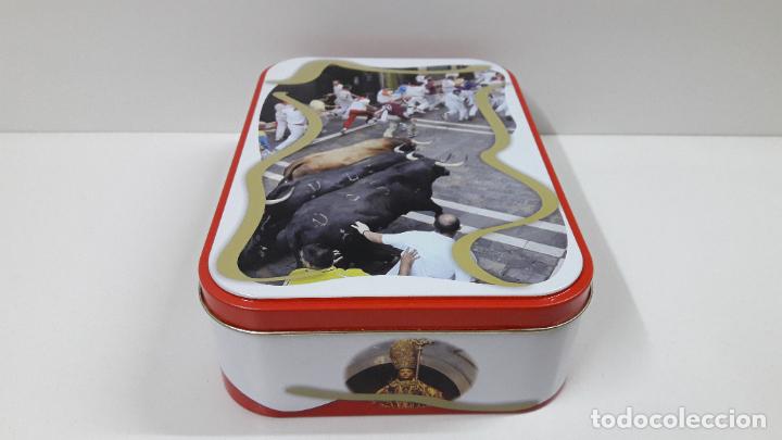 Cajas y cajitas met&aacute;licas: CAJA METALICA DE SAN FERMIN - EL ENCIERRO EN PAMPLONA