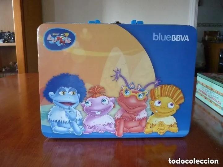 Cajas y cajitas met&aacute;licas: MALET&Iacute;N DE HOJALATA DE LOS LUNNIS-BBVA- 27X20 CM.