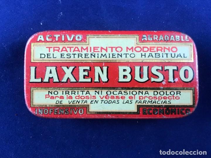 Blechdosen und Kisten: CAJA HOJALATA ANTIGUA FARMACIA DE MEDICAMENTO LAXEN BUSTO 2,50 EUROS - MUY BUEN ESTADO