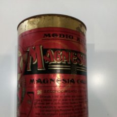 Cajas y cajitas metálicas: MAGNESIA MORATÓN , CAJA DE HOJALATA DE MEDIO KILO , AÑOS 1920