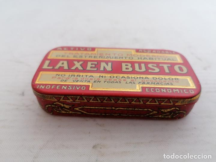 Cajas y cajitas met&aacute;licas: ANTIGUA CAJA DE CHAPA LITOGRAFIA, LAXEN BUSTO, MEDIDAS 7,5 X 4 X 1,5 CM