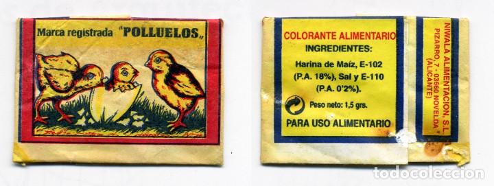 Casse e cassette metalliche: INTERESANTE Y RARO SOBRE DE COLORANTE ALIMENTARIO - POLLUELOS - JORGE ROMERO - NOVELDA