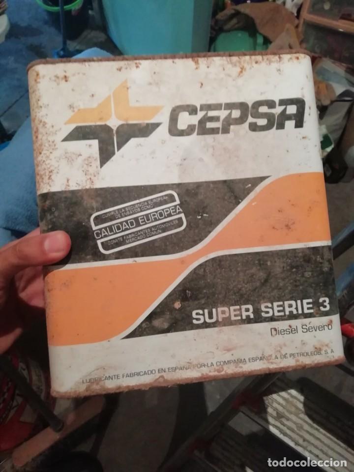 Blechdosen und Kisten: Antigua Lata Aceite Motor Cepsa Super Serie 3 Diesel Severo