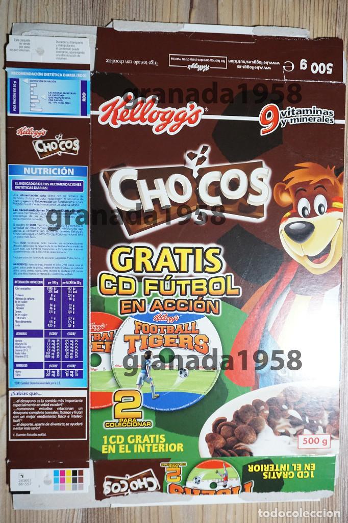 Blechdosen und Kisten: ENVASE CAJA CART&Oacute;N CHOCOS DE KELLOGG'S F&Uacute;TBOL EN ACCI&Oacute;N A&Ntilde;O 2007 KELLOGG KELLOGGS