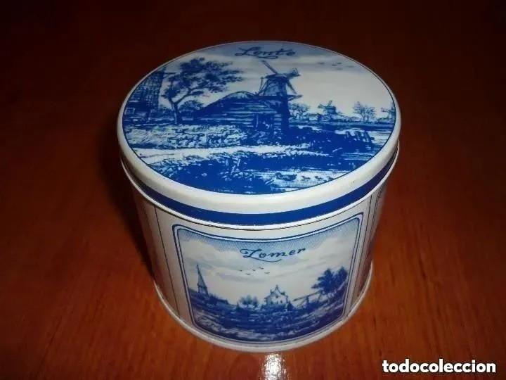 Caixas e caixinhas met&aacute;licas: CAJA MET&Aacute;LICA IMITANDO CER&Aacute;MICA DE DELFT-HOLANDA